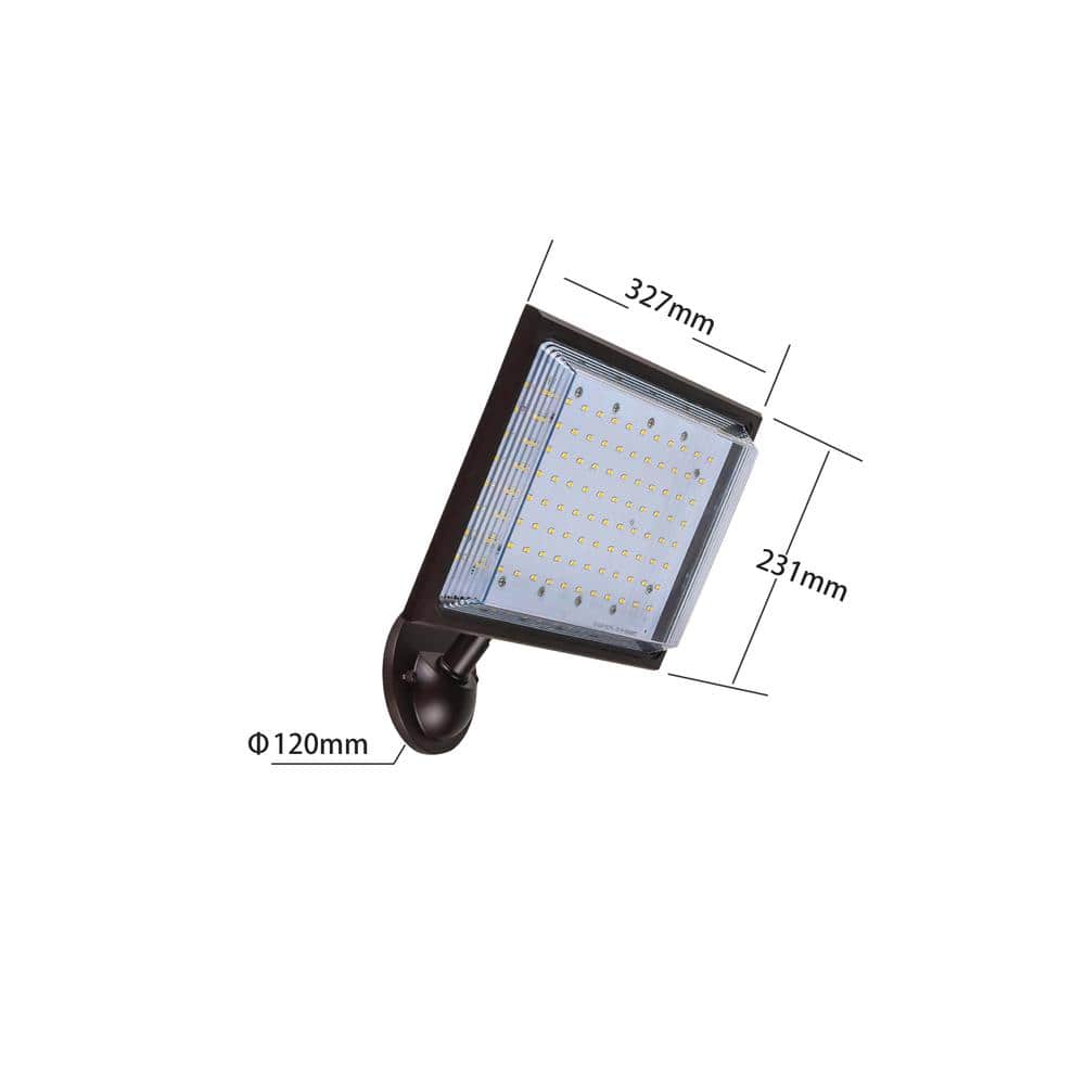 Bronze 46-Watt Outdoor LED Street Lamp with Dusk to Dawn Control