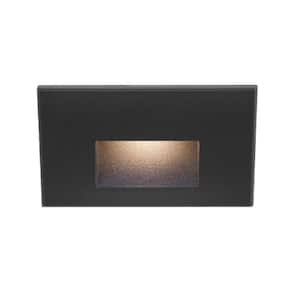 4-Watt Line Voltage 3000K Black Integrated LED Horizontal Wall or Stair Light