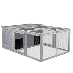 Outdoor Rabbit Hutch with Runs Waterproof Bunny Hutch (Inner Space 17.46 sq. ft.)