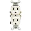 Leviton 15 Amp Residential Grade Grounding Duplex Outlet, White R52 ...