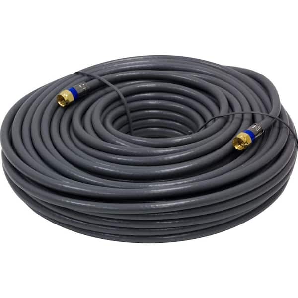 GE 100 ft. In-Wall Coaxial Cable - Gray