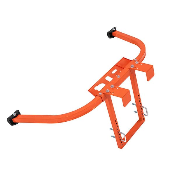 36-39 in. W Orange Steel Ladder Stabilizer, Roof Safety Tool for Roof Gutter with Anti-Slip Rubber Feet & Tool Tray