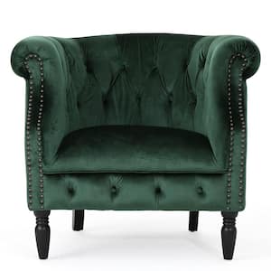 Akira Emerald Velvet Upholstered Club Chair