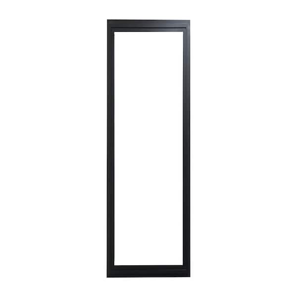 TEZA DOORS Teza Picture 23.5 in. x 47.5 in. Matte Black Aluminum