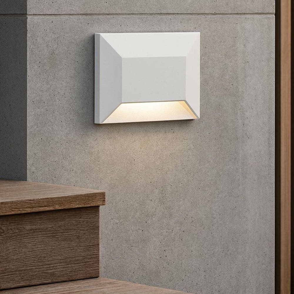 Nuvi Hardwired Low Voltage Matte White LED Stair Light price history on PriceWatchPro