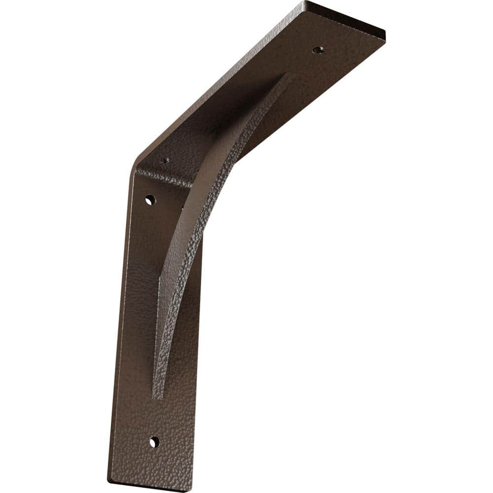 Legacy Hammered Brown 2"W x 8"D Steel Bracket for Modern Industrial Decor