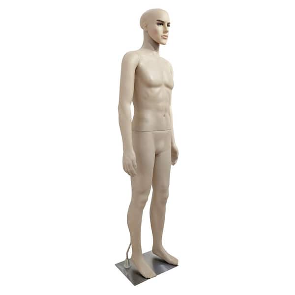 Jaxpety Striped Body Mannequin Half in Dressmaker HOME-BEIGE