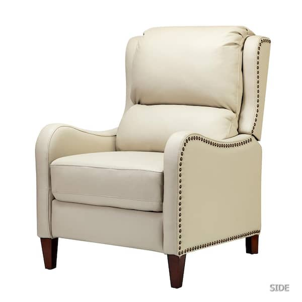 cream leather sofa chair