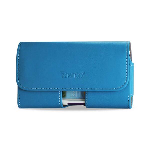 REIKO Medium Horizontal Leather Holster in Blue