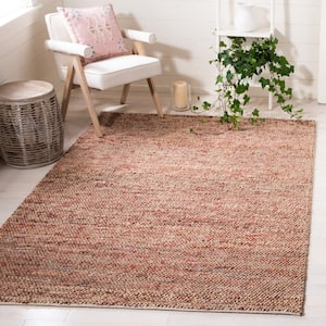 Bohemian Natural/Pink 6 ft. x 9 ft. Gradient Solid Color Area Rug