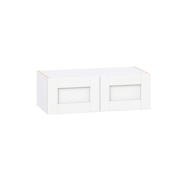 Milton 30 in. W x 14 in. D x 10 in. H Assembled Shaker Wall Bridge Kitchen Cabinet in Bright White