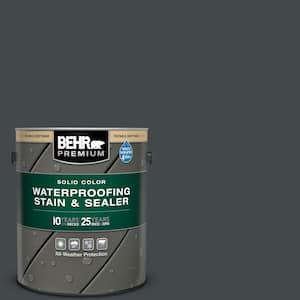 1 gal. #PPU24-23 Little Black Dress Solid Color Waterproofing Exterior Wood Stain and Sealer