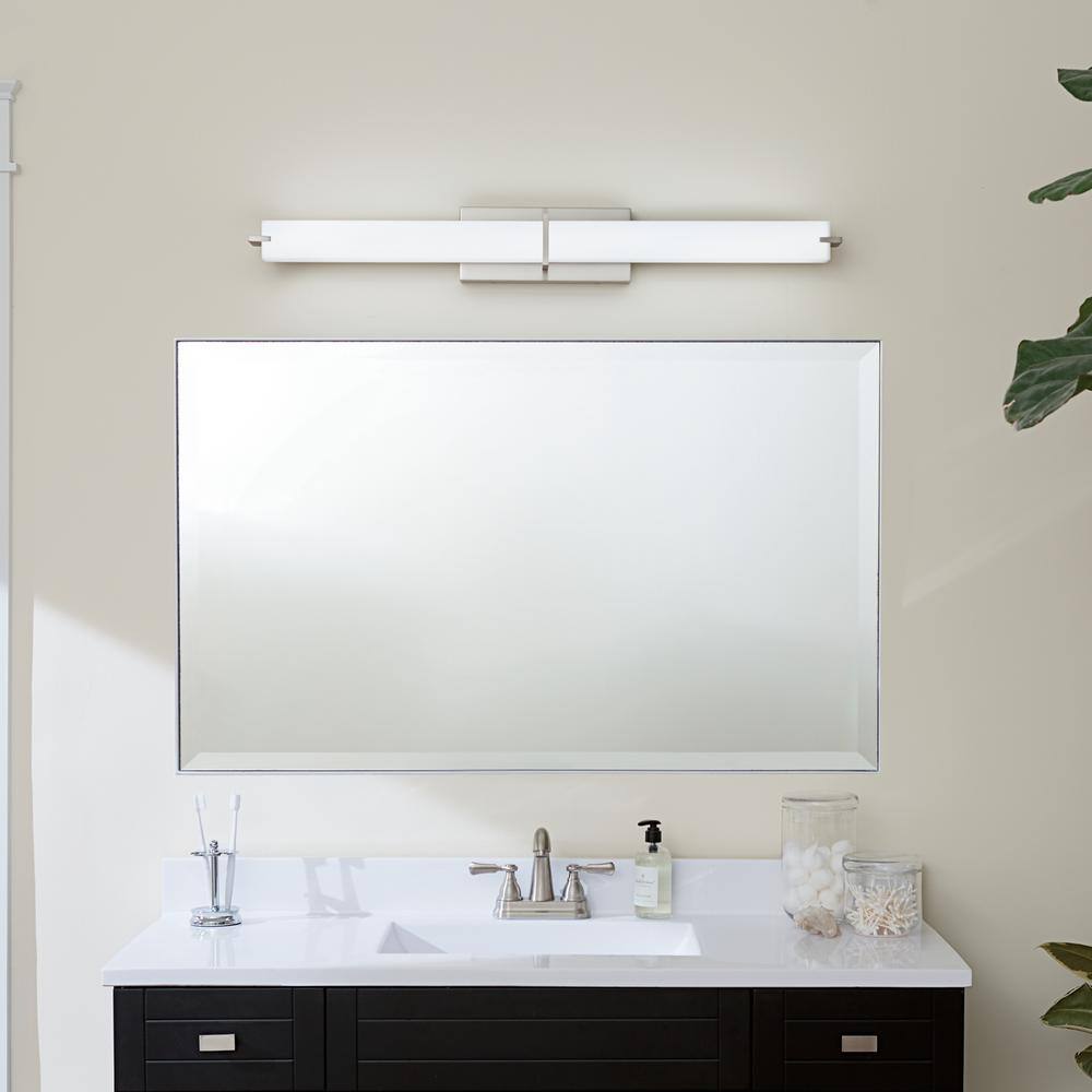 Brushed Nickel 37.5" Dimmable LED Wall Light