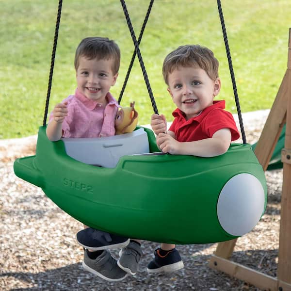 Step2 Sky Glider Outdoor Toddler Swing for Two 471999 - The Home Depot