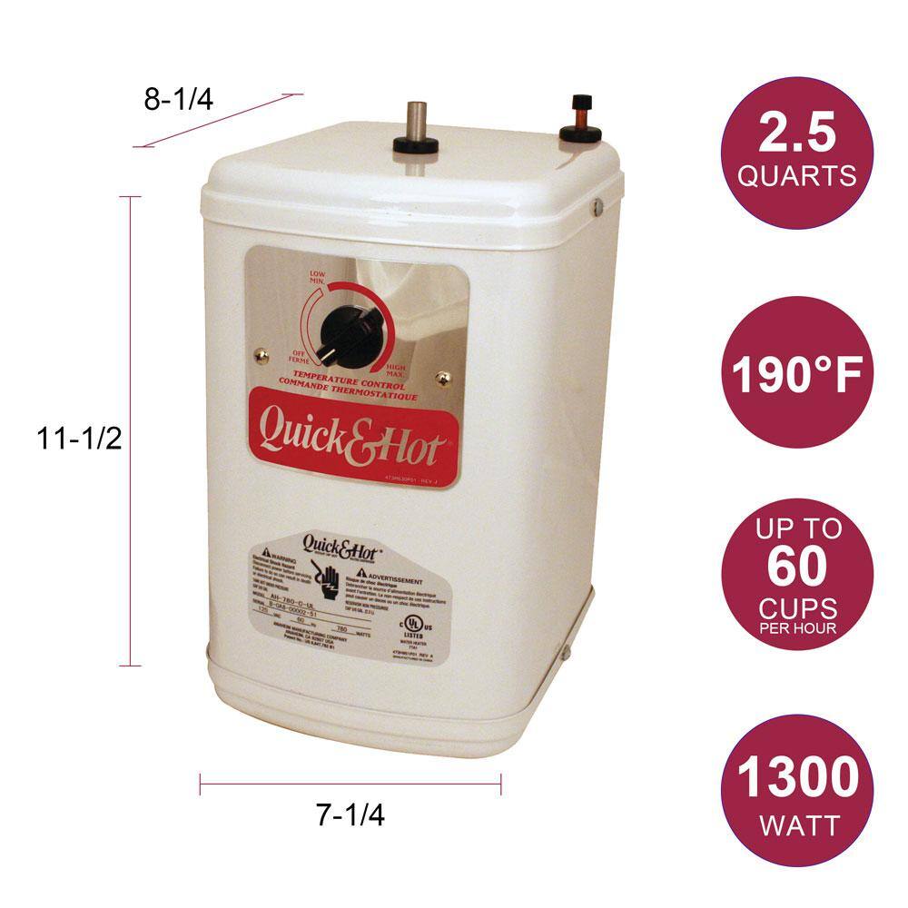 Polished Chrome 10" Double Handle Hot and Cold Water Dispenser