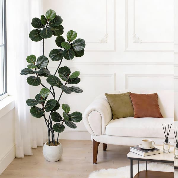 Gravee 7FT Faux Fiddle Leaf Fig Tree Artificial Plant, Realistic