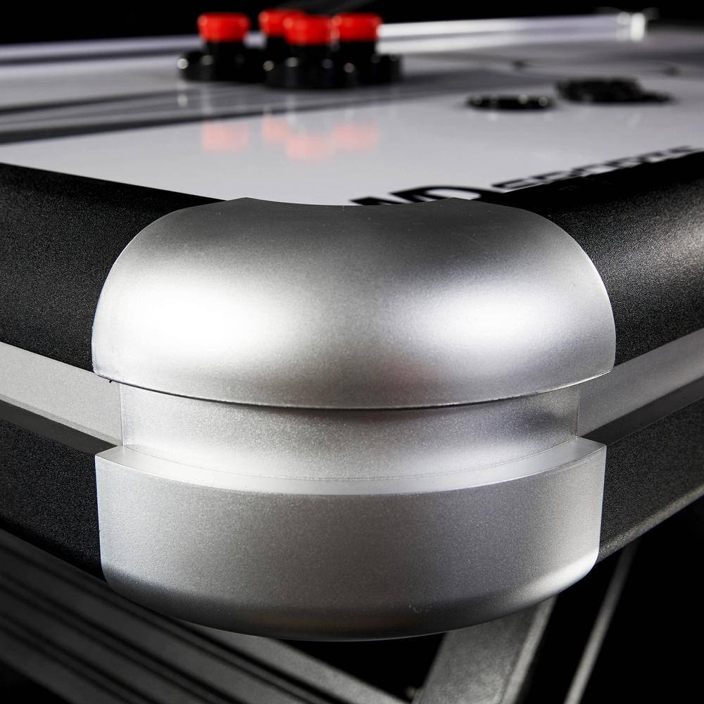 Titan 7.5' Black and Silver Air Hockey Table with Digital Scoreboard