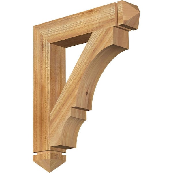 Ekena Millwork 4 in. x 26 in. x 22 in. Western Red Cedar Balboa Arts and Crafts Rough Sawn