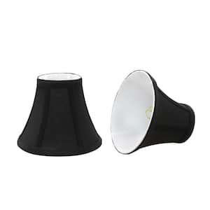 6 in. x 5 in. Black Bell Lamp Shade (2-Pack)