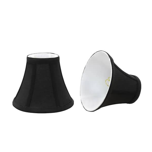 Aspen Creative Corporation 6 in. x 5 in. Black Bell Lamp Shade (2-Pack)