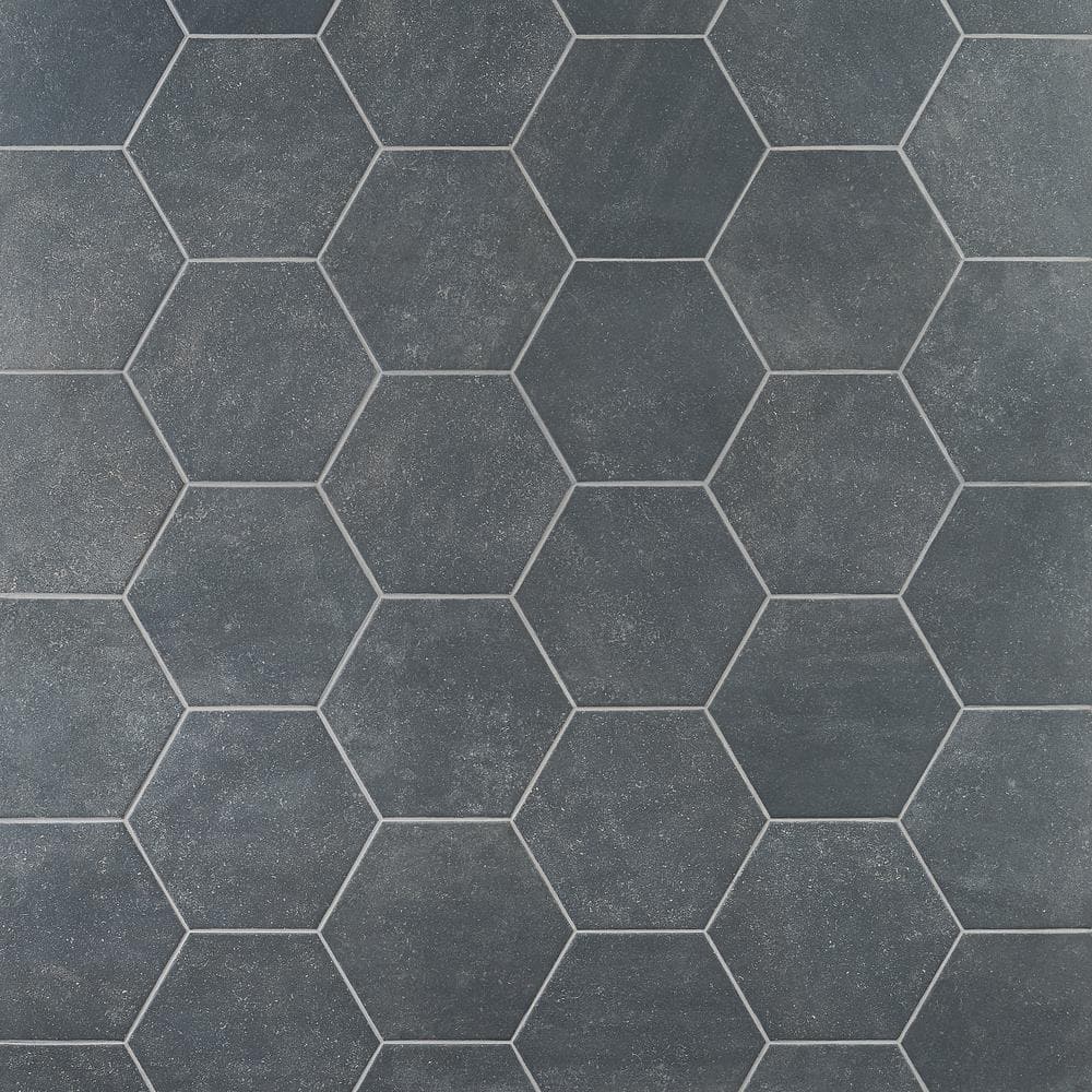 Lannister Matte Gray Hexagonal Porcelain Floor and Wall Tile