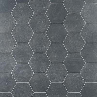 Hexagon - Black - Tile - Flooring - The Home Depot