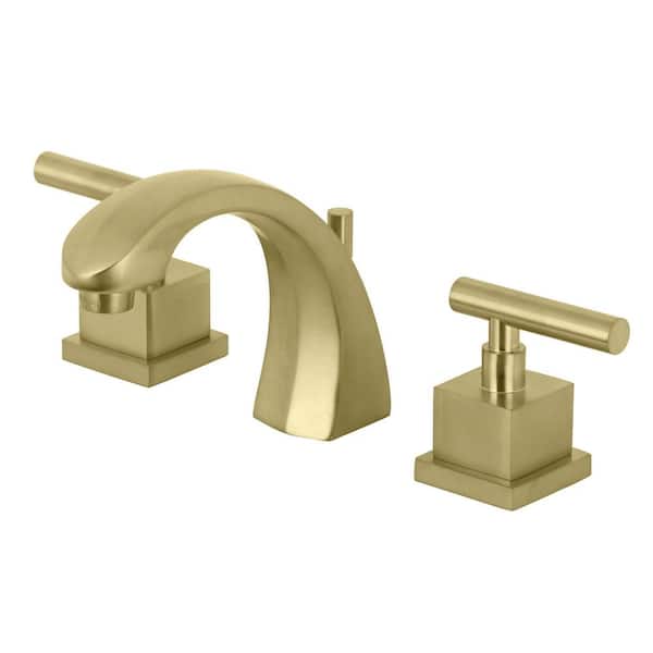 Kingston Brass Claremont 8 in. Widespread 2-Handle Bathroom Faucet in Brushed Brass