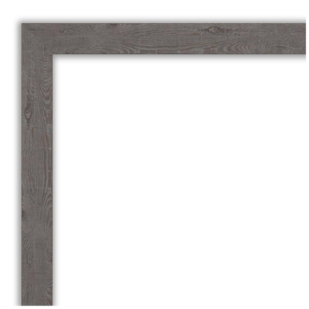 Rustic Grey Wood Framed Rectangular Bathroom Vanity Mirror