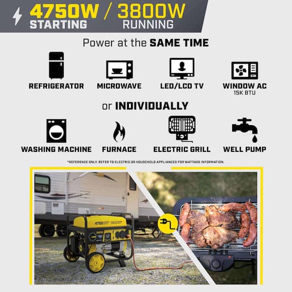 Champion Power Equipment 4750/3800-Watt Recoil Start Gasoline