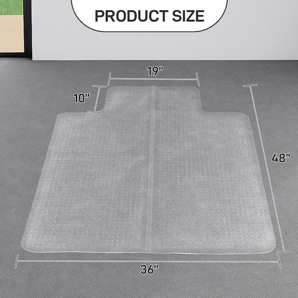 Karl home 36 in. x 48 in. Clear Double-Fold Indoor Studded PVC