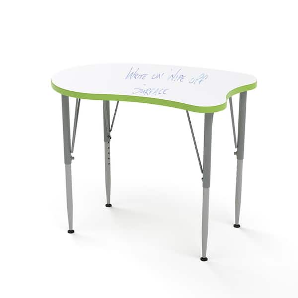Versa Desk Curve Laminate Tall Size Height Adjustable Kids Desk Write-On/Wipe-Off Top Classroom Table Island 21-30 in. H