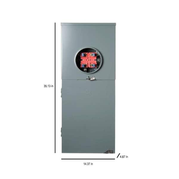 Square D - Homeline 200 Amp 8-Space 16-Circuit Outdoor Ringless Overhead/Underground Main Breaker CSED