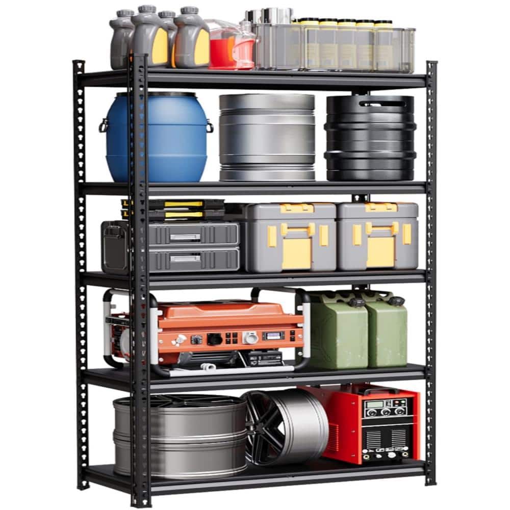 Heavy-Duty 5-Tier Steel Storage Shelving Unit, Adjustable Metal Rack, 72 in H, 2500 lb Capacity, for Garage/Warehouse price history on PriceWatchPro