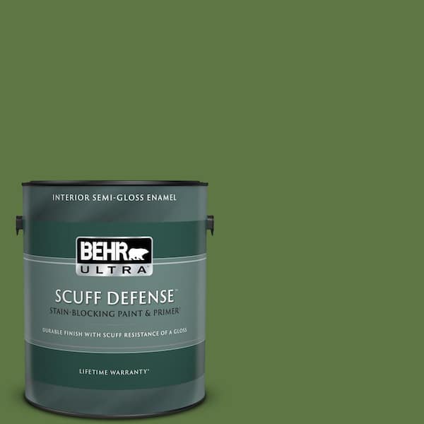 BEHR ULTRA 1 gal. #420D-7 Dill Pickle Extra Durable Semi-Gloss Enamel Interior Paint & Primer