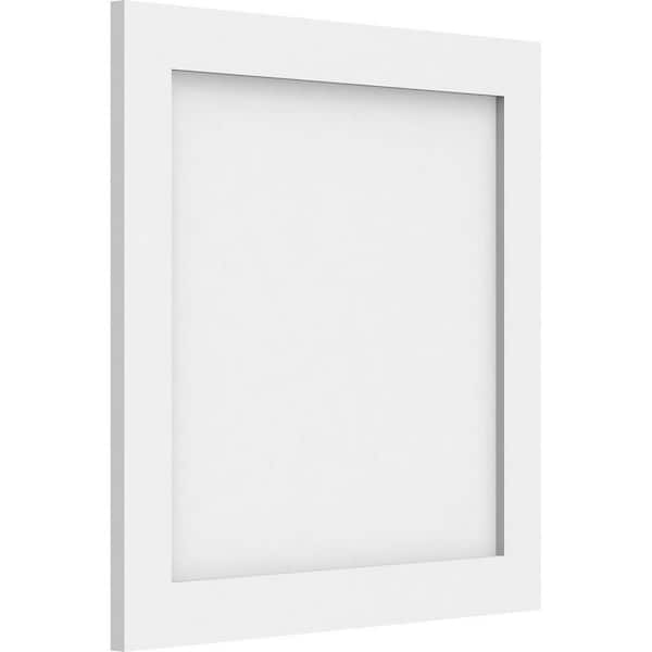 Ekena Millwork 5/8 in. x 20 in. x 20 in. Cornell Flat Panel White PVC ...
