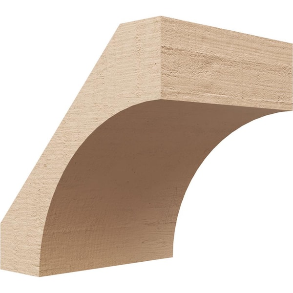 Ekena Millwork 5 in. x 6 in. x 6 in. Westlake Rough Cedar Woodgrain Timberthane Polyurethane Knee Brace, Primed
