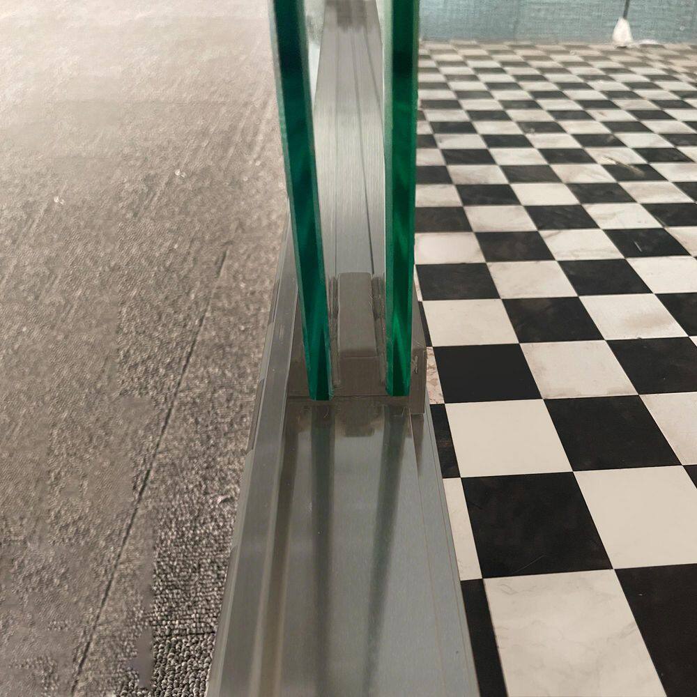 60" Semi-Frameless Brushed Nickel Sliding Shower Door with Clear Glass