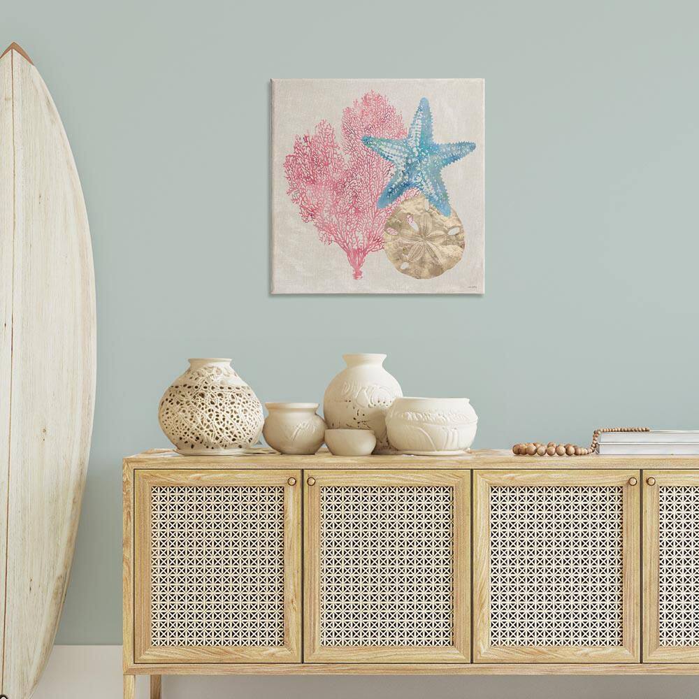 Sea Life Trio on Beige by Amber Sterling Unframed Animal Graphic Art Print 30 in. x 30 in. price history on PriceWatchPro