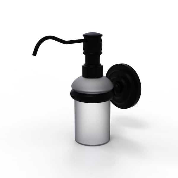 Allied Brass Prestige Que New Wall Mounted Soap Dispenser in Matte Black
