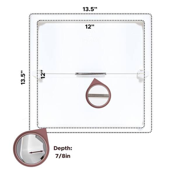 Morvat Access Panel 12x12 Inch - White Plastic Cover For Ceiling/Wall Holes, Easy Install, 2 Pack