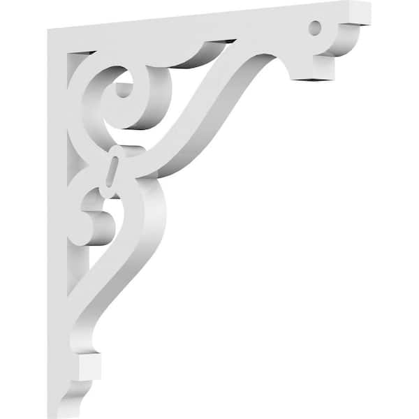 Ekena Millwork 5/8 in. W X 8 in. H X 8 in. D PVC Finley Bracket