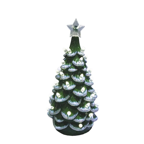 Michigan State Evergreen Sports 8 Ceramic Christmas Tree - Detroit City  Sports