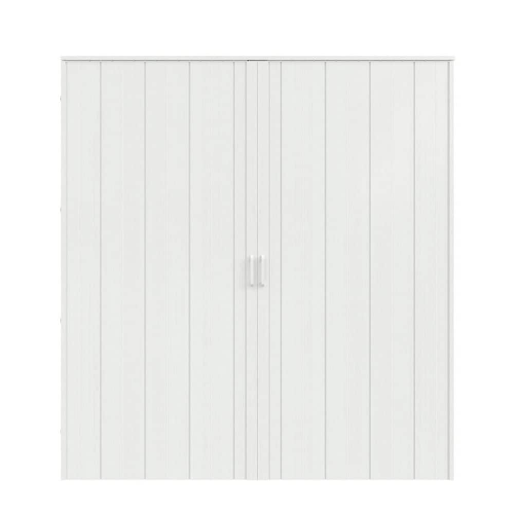 SOCBAZZAR 72 in x 80 in. (Double 36 in. )White Oak Finished
