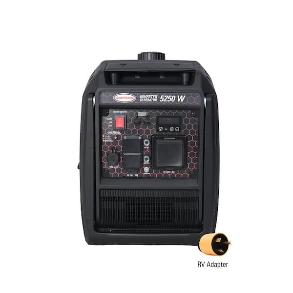 SIMPSON 5,250-Watt Manual/E-start Gasoline Powered Inverter
