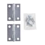 2 in. Zinc-Plated Narrow Utility Hinge Non-Removable Pin (2 per Pack)