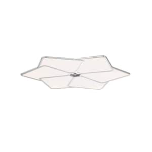 25-Watt Chrome Integrated LED Ceiling Flush Mount