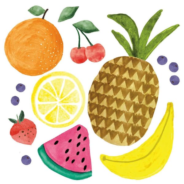 Fruit Salad Peel and Stick Wall Decals (Set of 37)