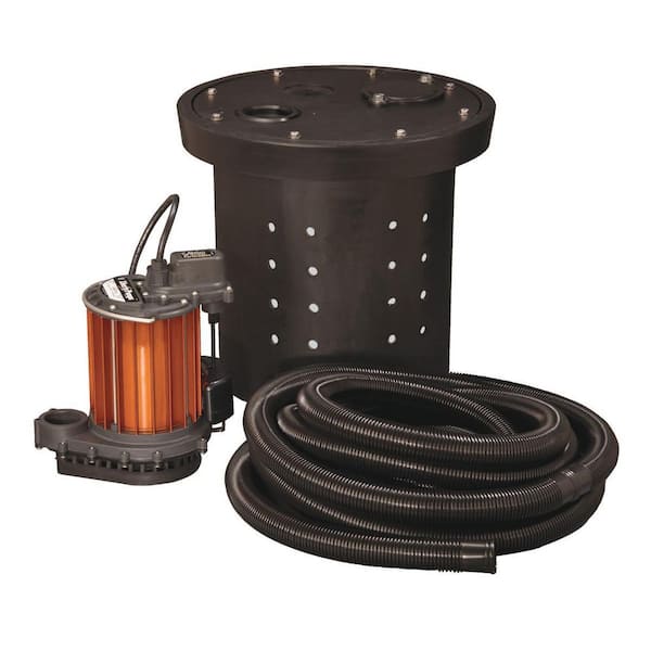 CSP-Series 1/3 HP 115-Volt Cast-Iron Submersible Crawl Space Sump Pump with 10 ft. Cord