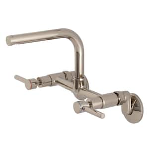 Concord 2-Handle Wall-Mount Standard Kitchen Faucet in Polished Nickel