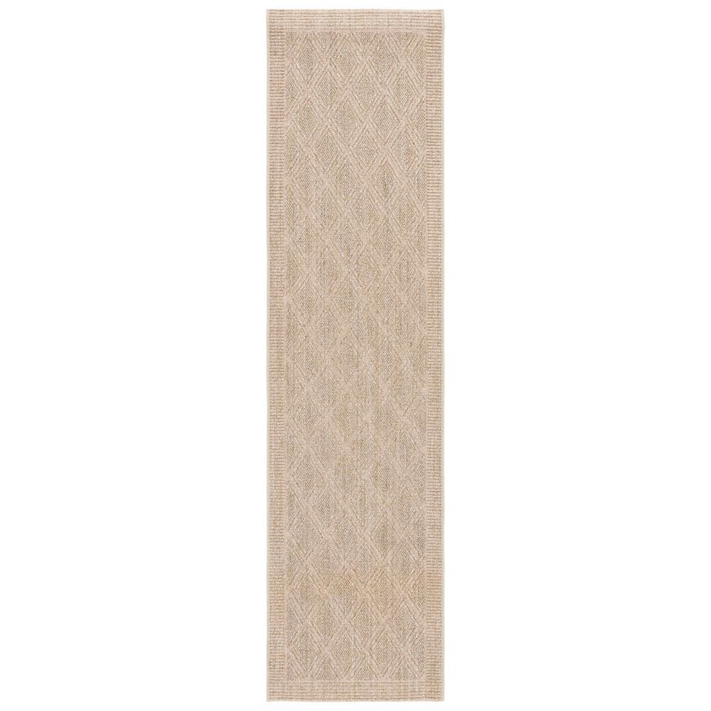 Sand Geometric Rug SAFAVIEH Palm Beach 2 ft. x 10 ft. Sand Geometric Runner Rug PAB351A ...